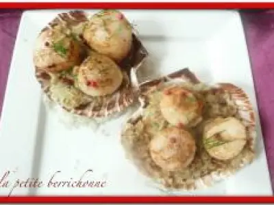 Recette Noix de saint-jacques purée de fenouil