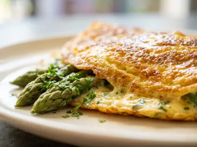 Recette Omelette d'or de marans et asperges sauvages