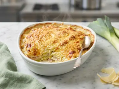 Recette Gratin de poireaux