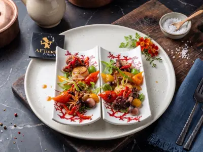 Recette Petits poulpes et st jacques en poivronade