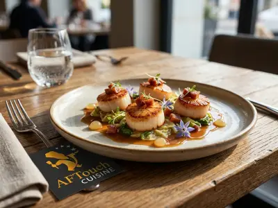 Recette Pan-seared scallops and duck cracklings