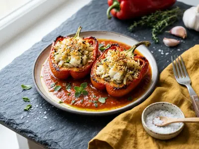 Recette Poivrons farcis à la morue
