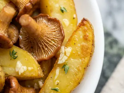 Recette Pommes d'or rissolées et girolles