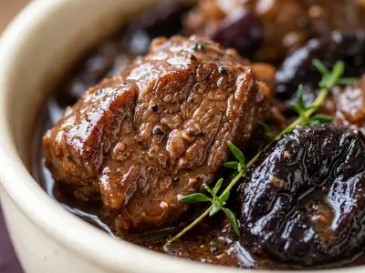 Recette Ragoût de veau au café et pruneau