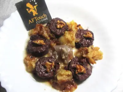 Recette Rouelles de boudin de canard et poires confites