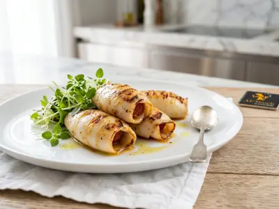 Recette Roulés de calamar au chorizo à la plancha