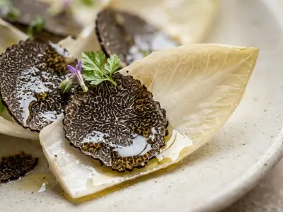 Recette Salade de barbe de capucin et truffes noires