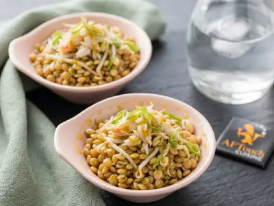 Recette Salade de lentilles au soja et crabe