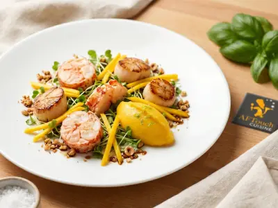 Recette Salade de queues de langoustes et Saint-Jacques à la mangue