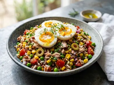 Recette Salade de riz jolie jolie