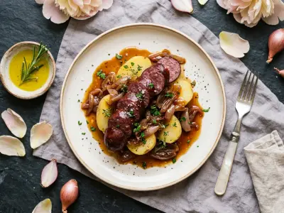 Recette Saucisse de Morteau aux échalotes confites