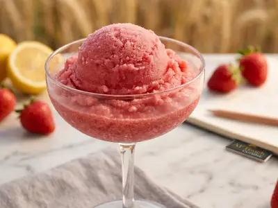 Recette sorbet à la fraise