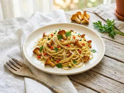 Recette Spaghettis aux girolles