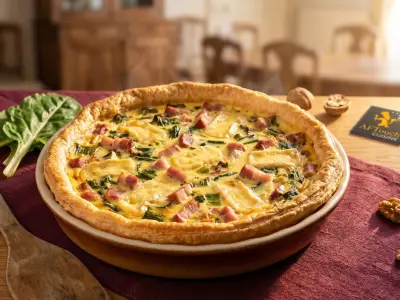 Recette Tart with chard, cantal cheese and ham