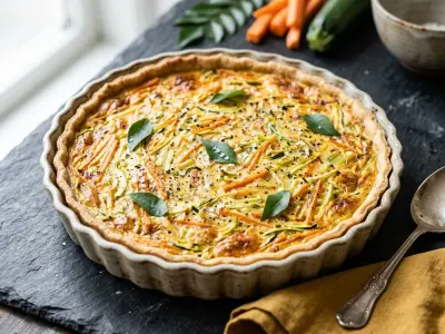 Recette Tarte julienne de légumes au curry