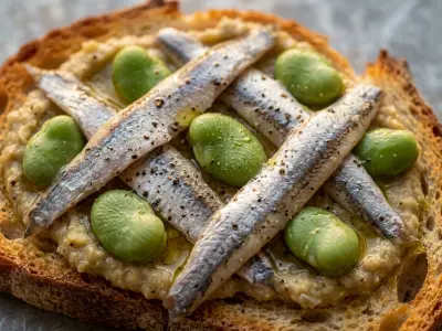 Recette Tartine gourmande artichaut et anchois