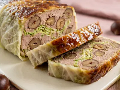 Recette Terrine de cochon aux châtaignes et chou