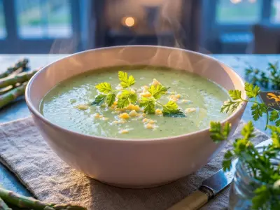 Recette Velouté d'asperges vertes au crabe