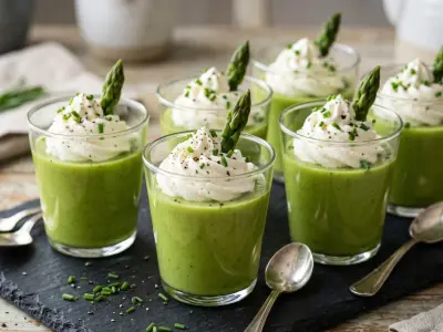Recette Verrines de velouté d'asperges et chantilly