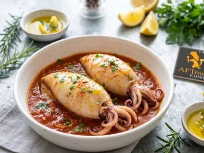 Recette Wok with Stuffed Squid