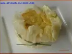 Ballotins de flan au chou, soyeux et caramélisés