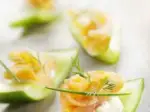 Photo recette Concombres au fromage blanc et saumon fumé