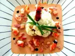 Chou-fleur et gambas, doré et savoureux