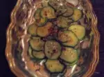 Sautéed zucchini with fennel seeds, colorful and sunny