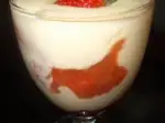 Photo recette Mousse au chocolat blanc, compote rhubarbe fraise