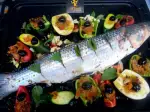 Roasted Line-Caught Mullet with Market Vegetables, delicate and fragrant