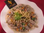 Photo recette Onglet de veau en créme de chanterelles grises