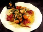 Scallops with Dried Beef & Swiss Chard Tops, easy to make