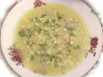 Velouté d'asperges vertes au crabe, raffiné et léger