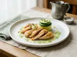 Photo recette Blancs de poulets rôtis et courgettes