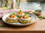 Photo recette Blinis de courgettes sauce au saint moret