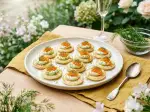 Black & Pink Radish Blinis with Smoked Salmon Roe, perfect for family meals