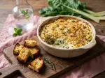 Hake Brandade with Swiss Chard Tops, indulgent and flavorful