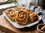 Brioche salée au fromage lardons et sauce bechamel, idéale en famille
