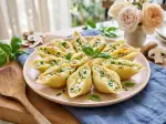 Stuffed Conchiglioni Pasta, generous and family-friendly