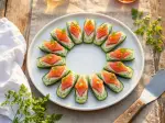 Photo recette Concombres au fromage blanc et saumon fumé