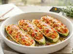 Courgettes farcies, fraîches et méditerranéennes