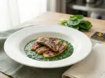 Photo recette Crème d'épinard et bananes poêlées