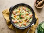Photo recipe Creamy Cucumbers and Fresh Salmon
