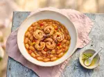 Soissons White Beans with Griddled Shrimp, quick and easy