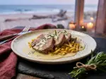 Langue de veau crème d'estragon frais, généreuse et familiale