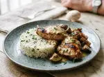 Photo recette Lapin à la moutarde et champignons