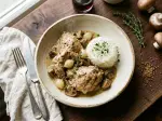Photo recette Lapin à la moutarde et champignons