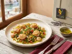 Photo recette Les noix de pétoncles poêlées à la Vianésienne