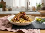 Confit & Grilled Pork Tails, tender and flavorful