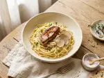 Linguines foie gras poelé et truffes, facile à préparer